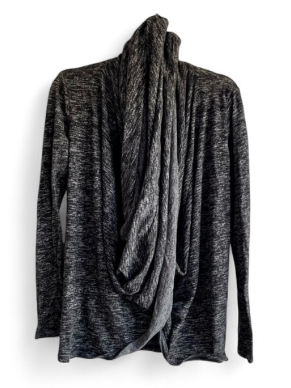 DKNY Charcoal Gray Wrap Front Knit Cardigan Size S
